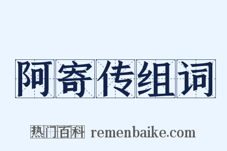 阿寄传组词是什么意思的图片